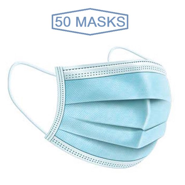 Procedure Mask w/Earloops, Box 50