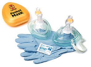 Laerdal Pocket Mask w-Oxygen Inlet With Gloves